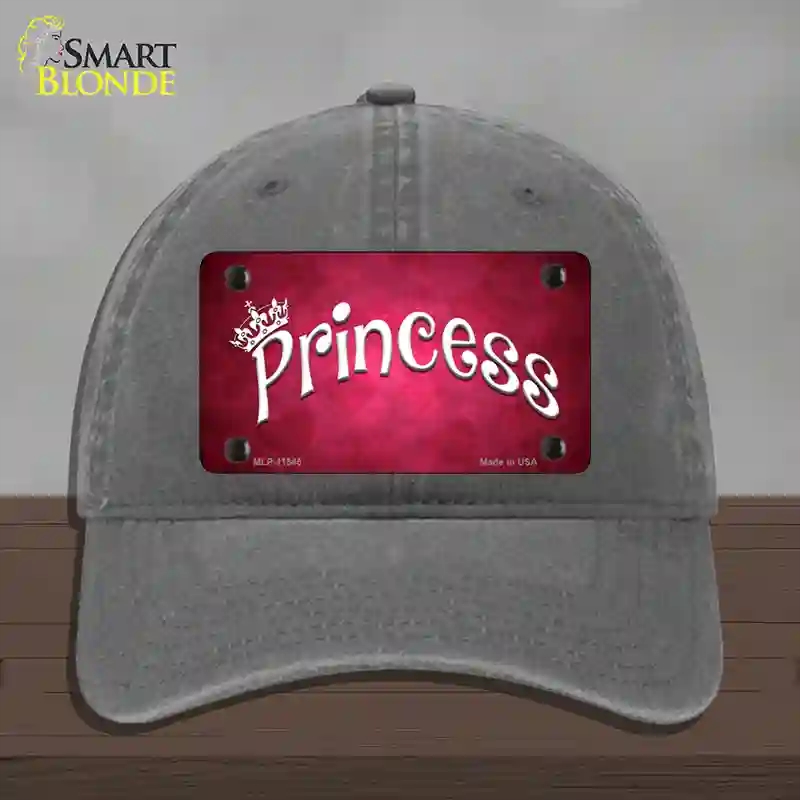 HAT08-MLP-11545 Princess Novelty License Plate Hat, Unconstructed Cotton - Charcoal