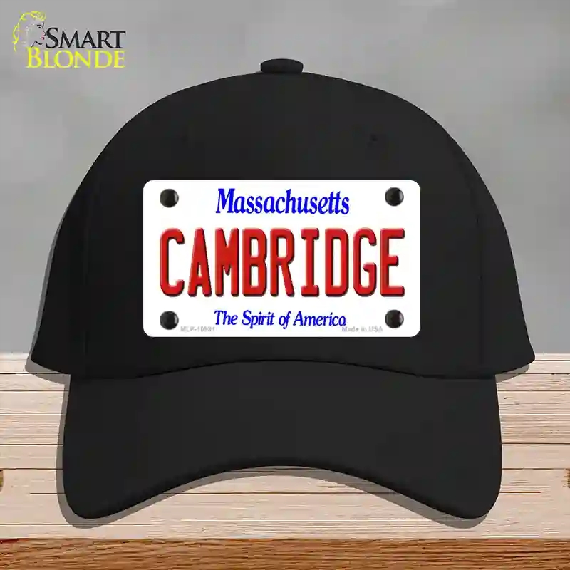 HAT03-MLP-10991 Cambridge Massachusetts Novelty License Plate Hat, Cotton - Black