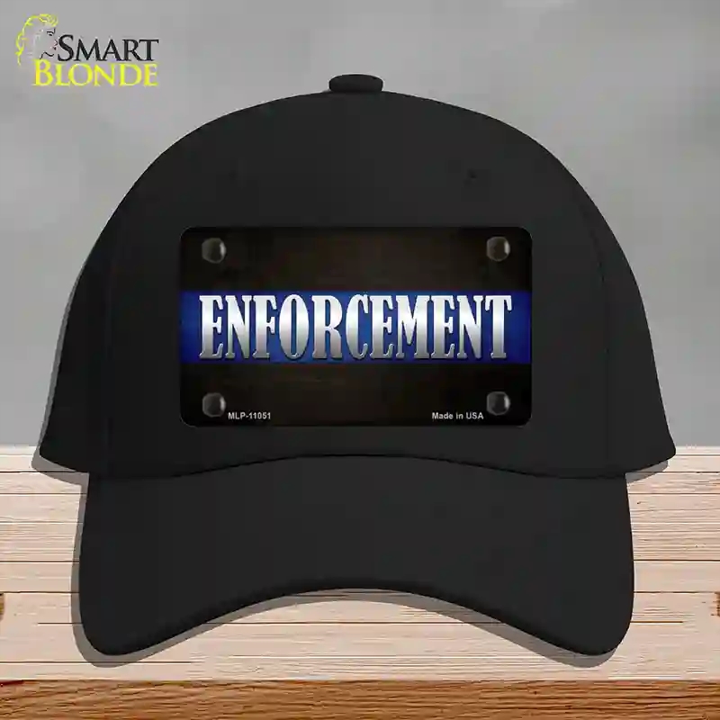 HAT03-MLP-11051 Enforcement Novelty License Plate Hat, Cotton - Black