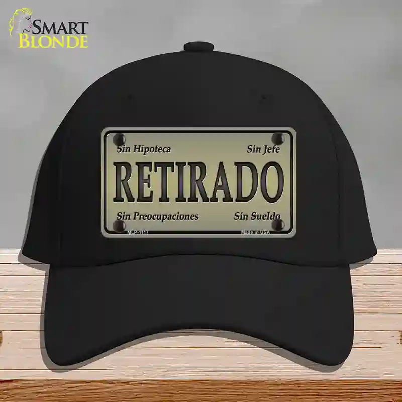 HAT03-MLP-1117 Retirado Novelty License Plate Hat, Cotton - Black