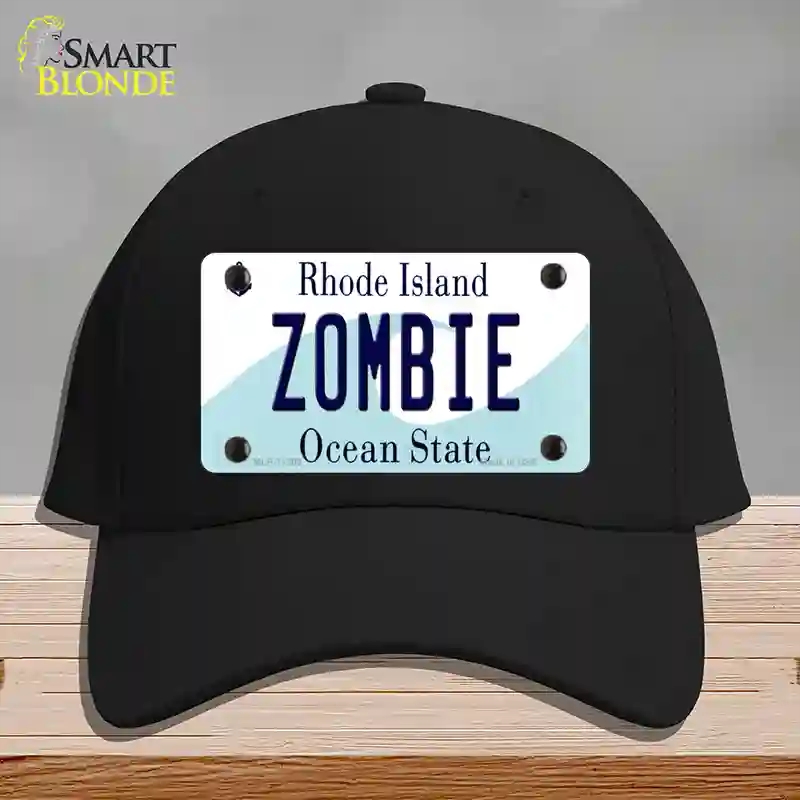 HAT03-MLP-11203 Zombie Rhode Island State Novelty License Plate Hat, Cotton - Black