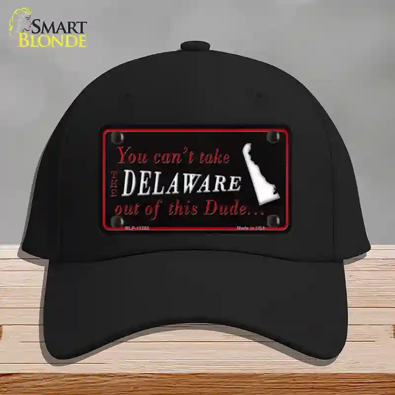 HAT03-MLP-11262 Delaware Dude Novelty License Plate Hat, Cotton - Black