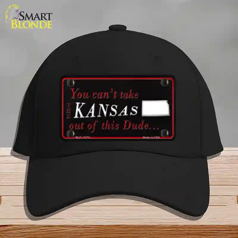 HAT03-MLP-11270 Kansas Dude Novelty License Plate Hat, Cotton - Black