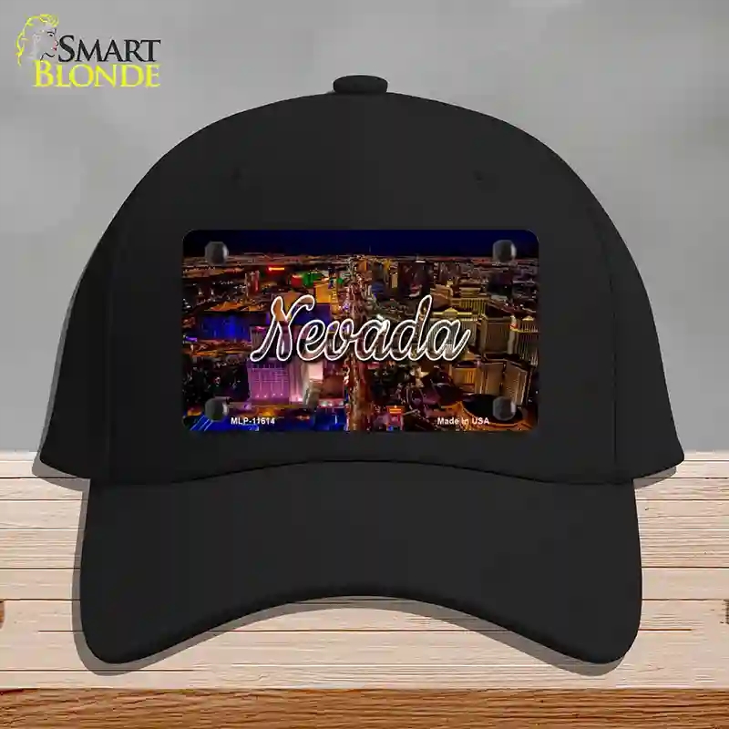 HAT03-MLP-11614 Nevada City Lights State Novelty License Plate Hat, Cotton - Black