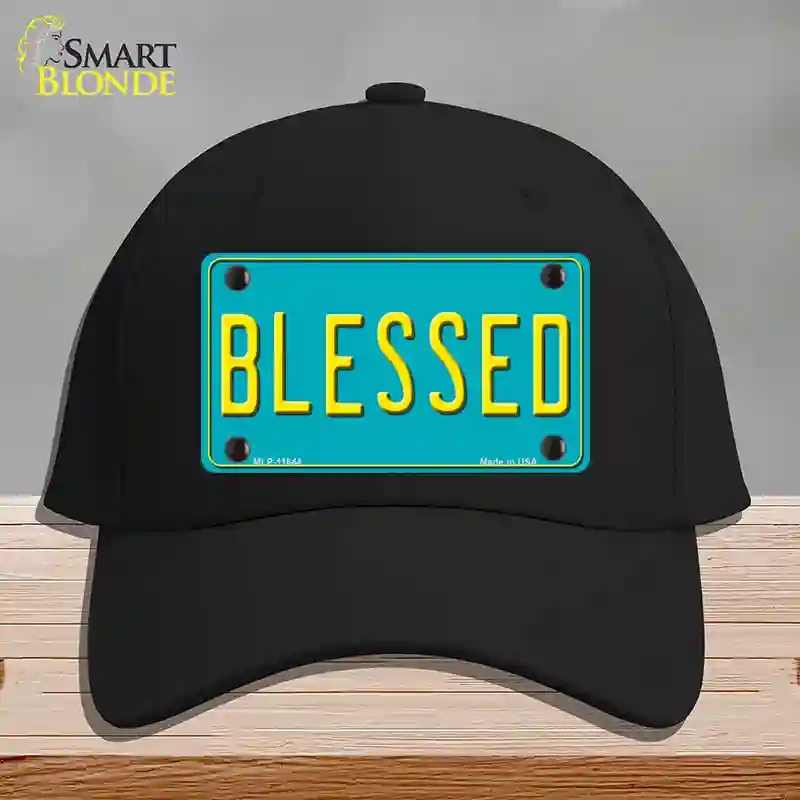 HAT03-MLP-11644 Blessed Novelty License Plate Hat, Cotton - Black