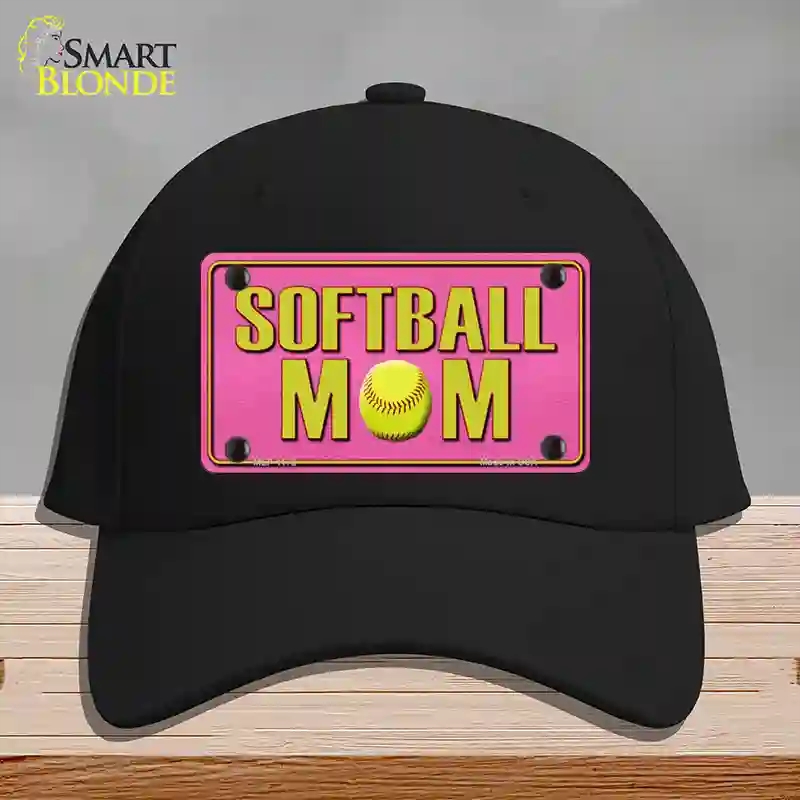 HAT03-MLP-1172 Softball Mom Novelty License Plate Hat, Cotton - Black