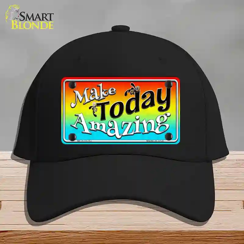 HAT03-MLP-11757 Make Today Amazing Novelty License Plate Hat, Cotton - Black
