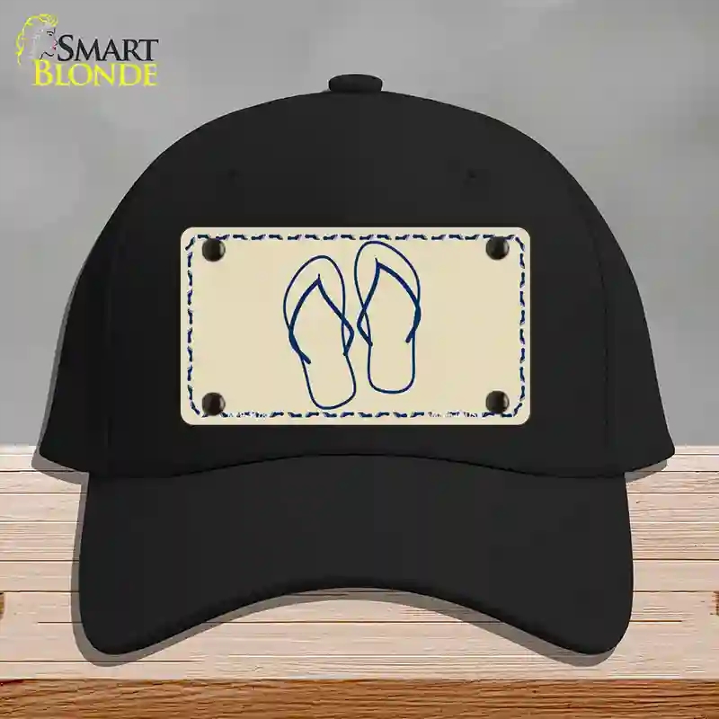HAT03-MLP-1178 Flip Flops Novelty License Plate Hat, Cotton - Black