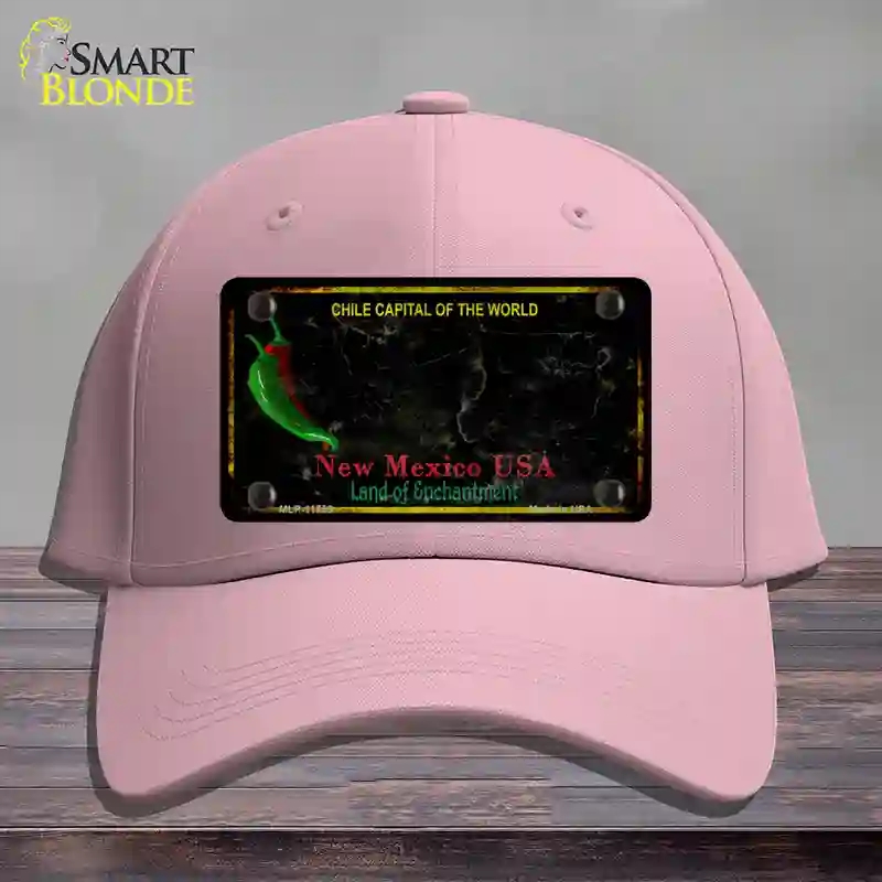 HAT05-MLP-11755   Mexico Black Blank Rusty State Novelty License Plate Hat, Cotton - Pink