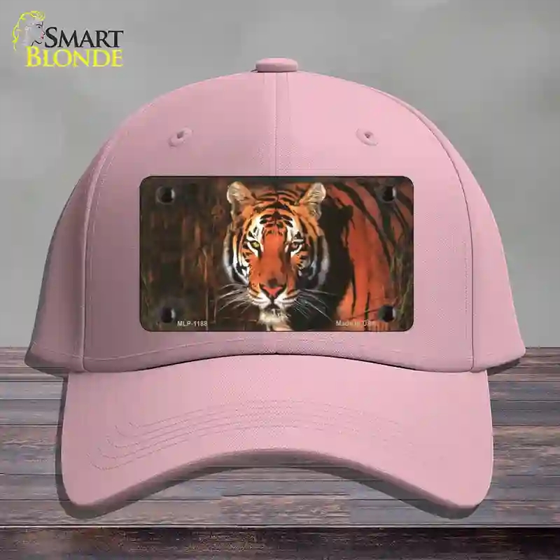 HAT05-MLP-1188 Tiger Novelty License Plate Hat, Cotton - Pink