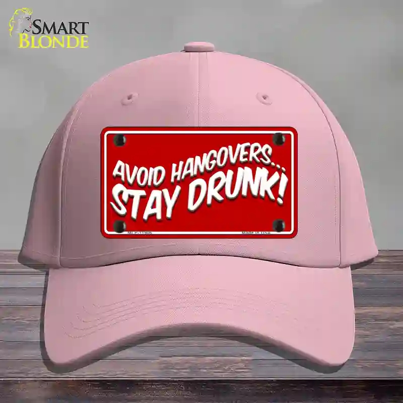 HAT05-MLP-11906 Avoid Hangovers Novelty License Plate Hat, Cotton - Pink