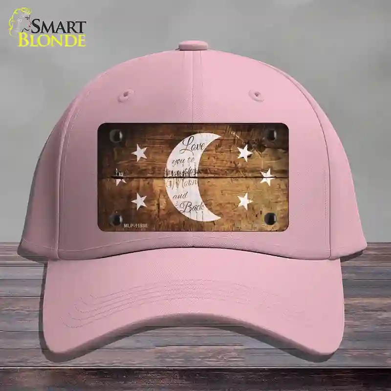 HAT05-MLP-11935 The Moon & Back Novelty License Plate Hat, Cotton - Pink