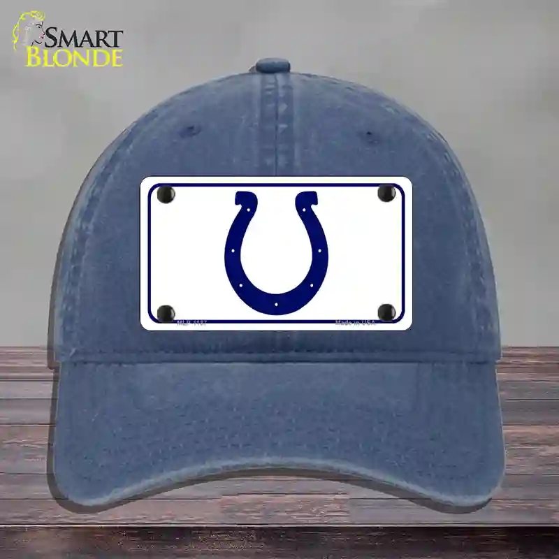 HAT11-MLP-1137 Horseshoe Novelty License Plate Hat, Unconstructed Cotton - Navy