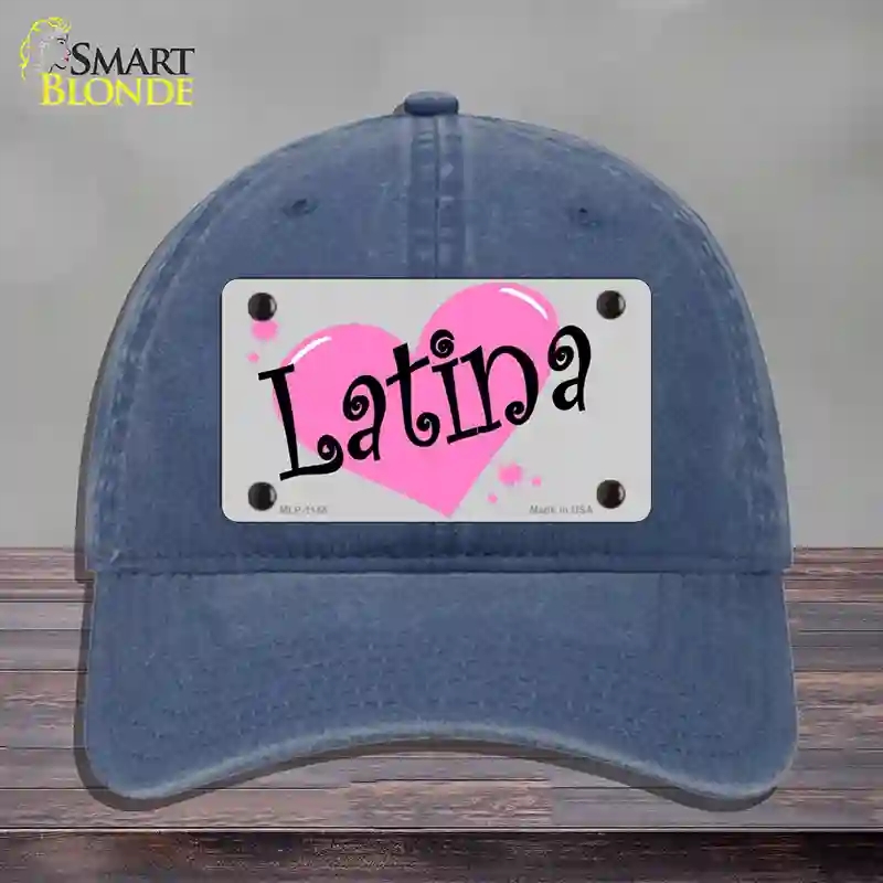 HAT11-MLP-1144 Latina Novelty License Plate Hat, Unconstructed Cotton - Navy