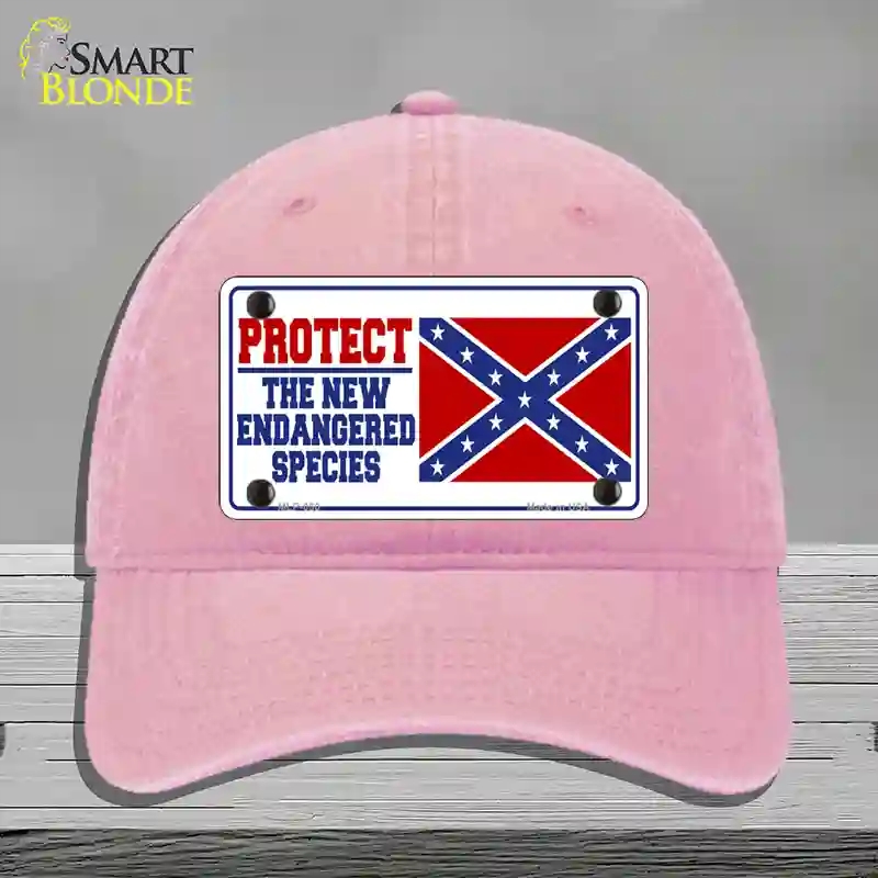 HAT12-MLP-050   Endangered Species Novelty License Plate Hat, Unconstructed Cotton - Pink