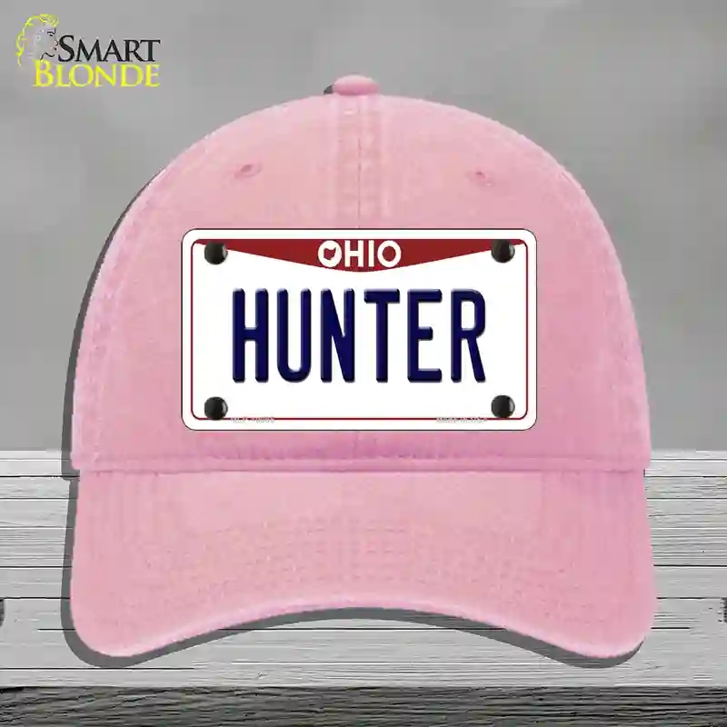 HAT12-MLP-10095 Hunter Ohio Novelty License Plate Hat, Unconstructed Cotton - Pink