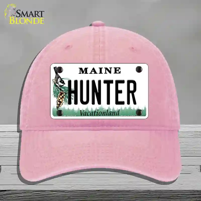 HAT12-MLP-10419 Hunter Maine Novelty License Plate Hat, Unconstructed Cotton - Pink