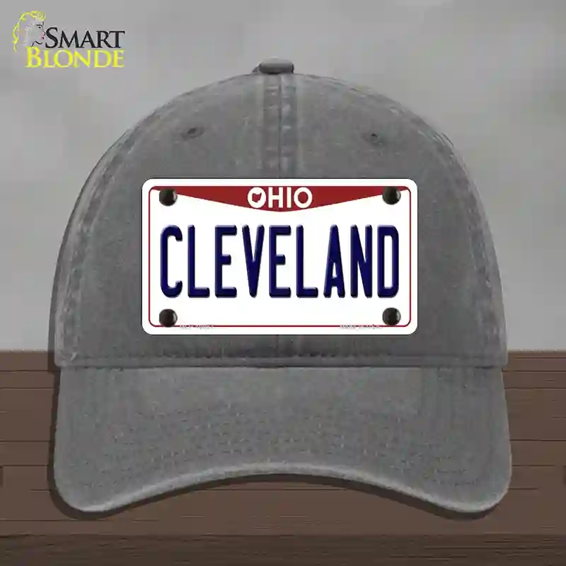 HAT08-MLP-10067 Cleveland Ohio Novelty License Plate Hat, Unconstructed Cotton - Charcoal