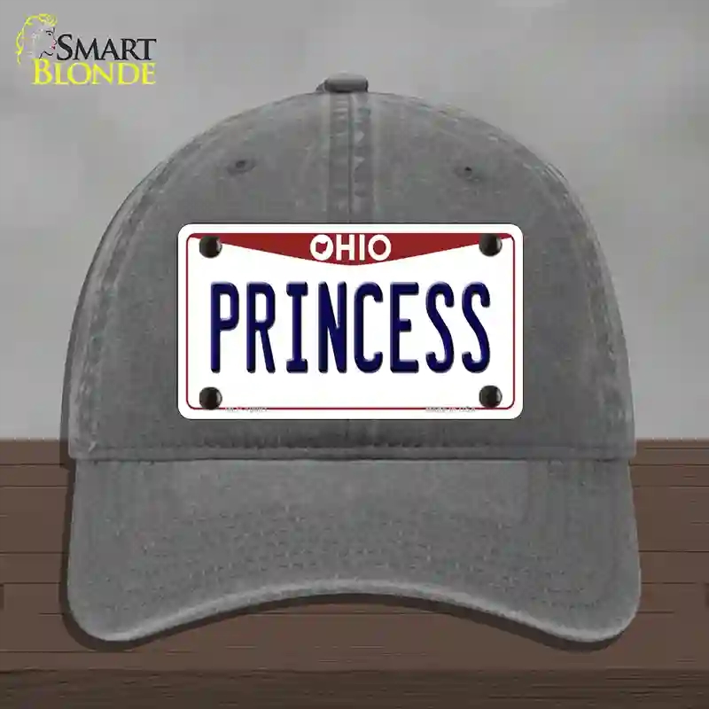 HAT08-MLP-10091 Princess Ohio Novelty License Plate Hat, Unconstructed Cotton - Charcoal