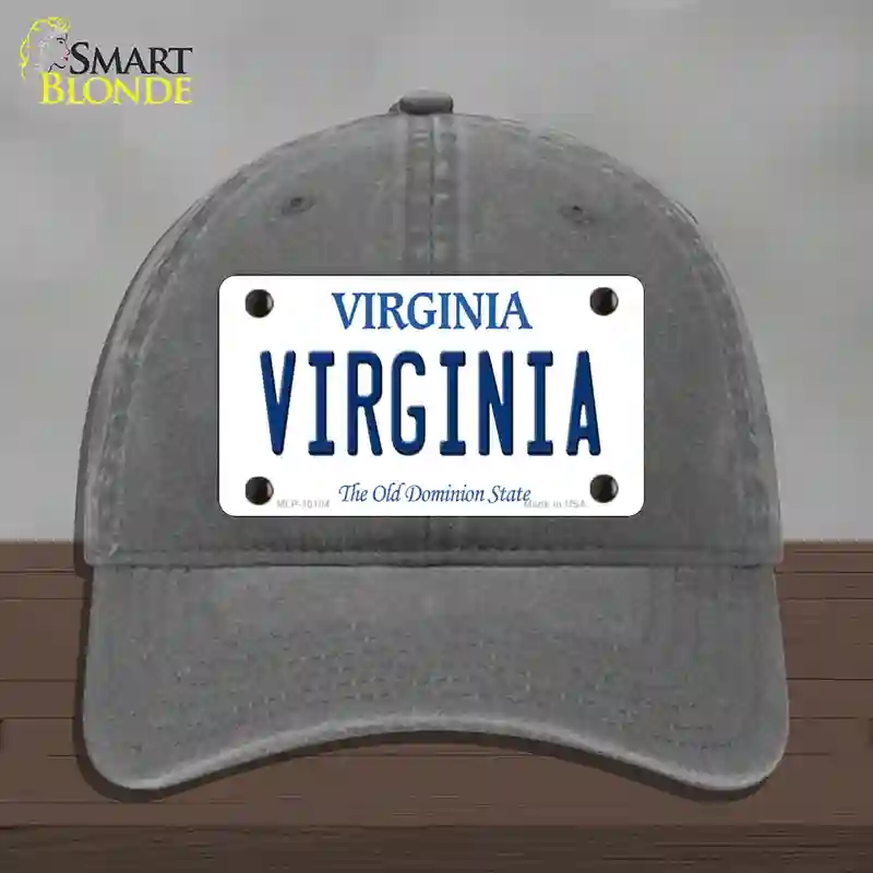 HAT08-MLP-10104 Virginia Old Dominion Novelty License Plate Hat, Unconstructed Cotton - Charcoal