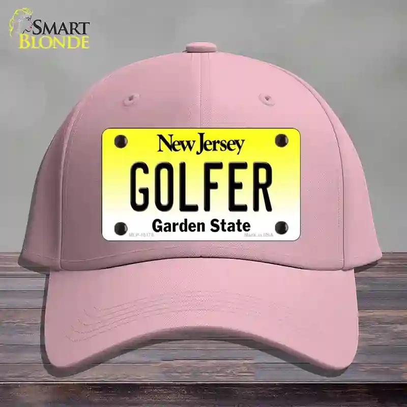 HAT05-MLP-10175 Golfer   Jersey Novelty License Plate Hat, Cotton - Pink