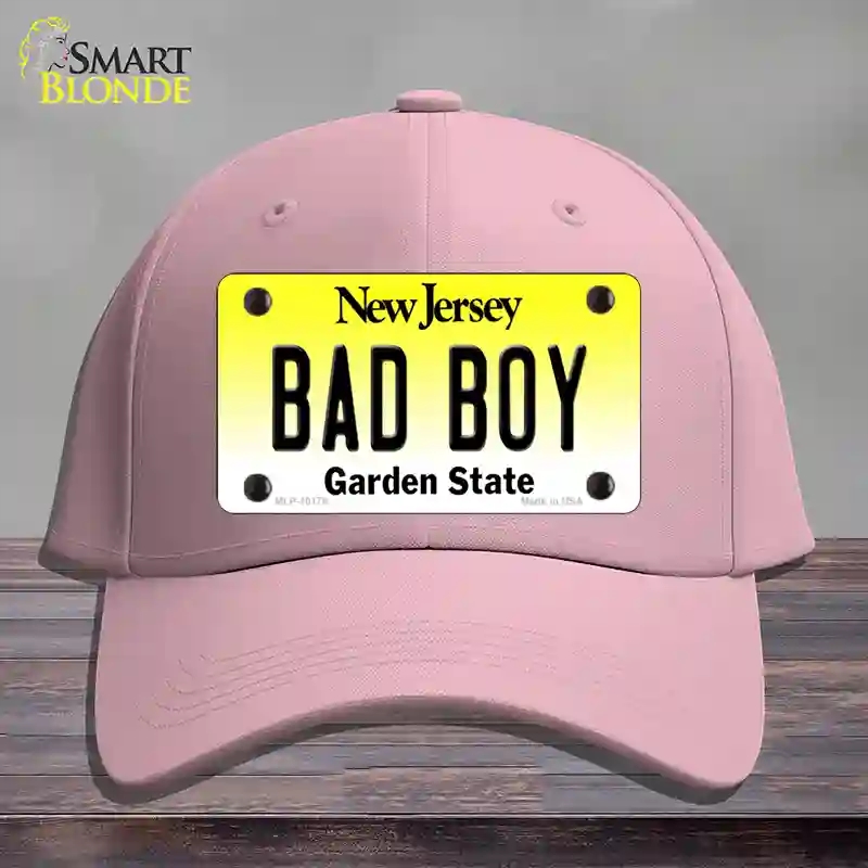 HAT05-MLP-10178 Bad Boy   Jersey Novelty License Plate Hat, Cotton - Pink