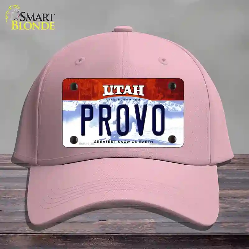 HAT05-MLP-10188 Provo Utah Novelty License Plate Hat, Cotton - Pink