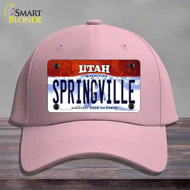 HAT05-MLP-10193 Springville Utah Novelty License Plate Hat, Cotton - Pink