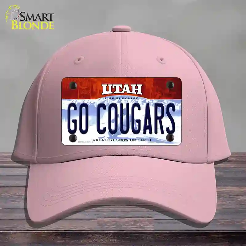 HAT05-MLP-10201 Go Cougars Utah Novelty License Plate Hat, Cotton - Pink