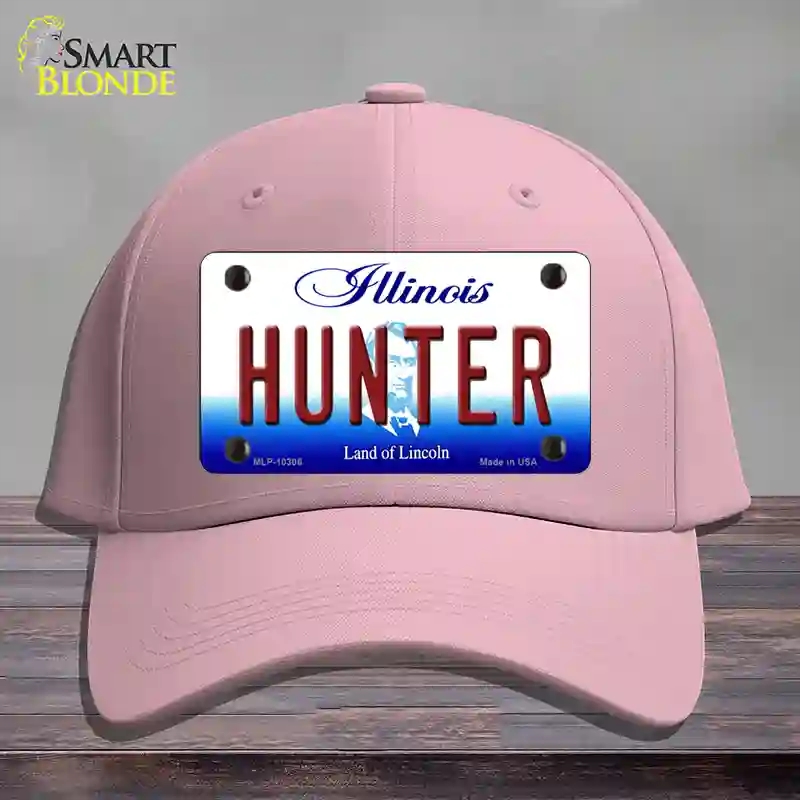 HAT05-MLP-10306 Hunter Illinois Novelty License Plate Hat, Cotton - Pink