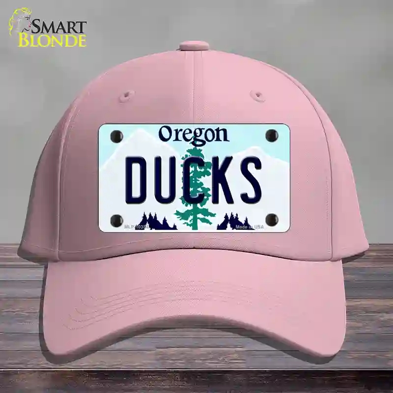 HAT05-MLP-10354 Ducks Oregon Novelty License Plate Hat, Cotton - Pink