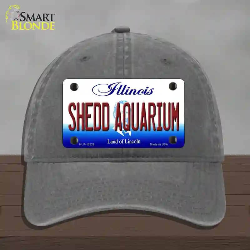 HAT08-MLP-10329 Shedd Aquarium Illinois Novelty License Plate Hat, Unconstructed Cotton - Charcoal