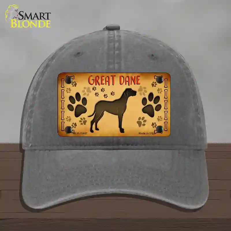 HAT08-MLP-10447 Great Dane Novelty License Plate Hat, Unconstructed Cotton - Charcoal