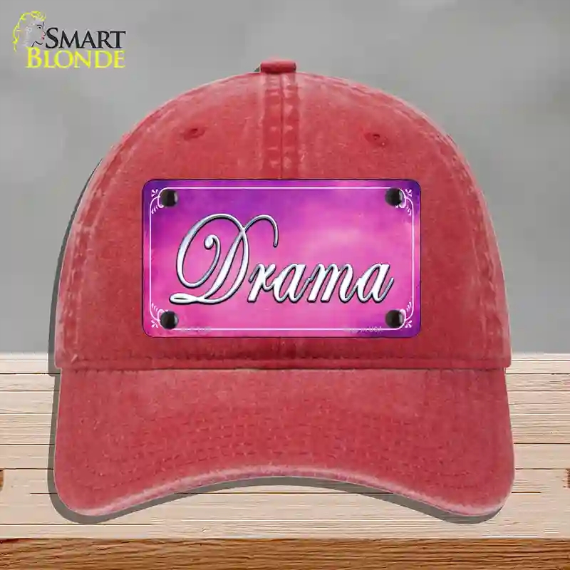 HAT13-MLP-1159 Drama Novelty License Plate Hat, Unconstructed Cotton - Red