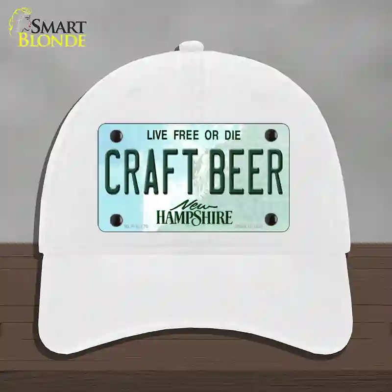 HAT14-MLP-12170 Craft Beer   Hampshire Novelty License Plate Hat, Unconstructed Cotton - White