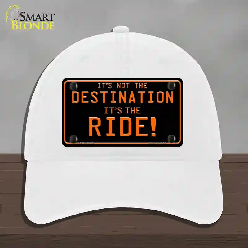 HAT14-MLP-12189 Its Not the Destination Novelty License Plate Hat, Unconstructed Cotton - White