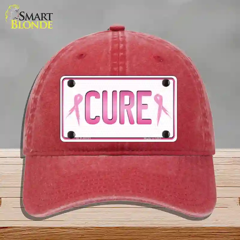 HAT13-MLP-10747 Cure Novelty License Plate Hat Sign, Unconstructed Cotton - Red