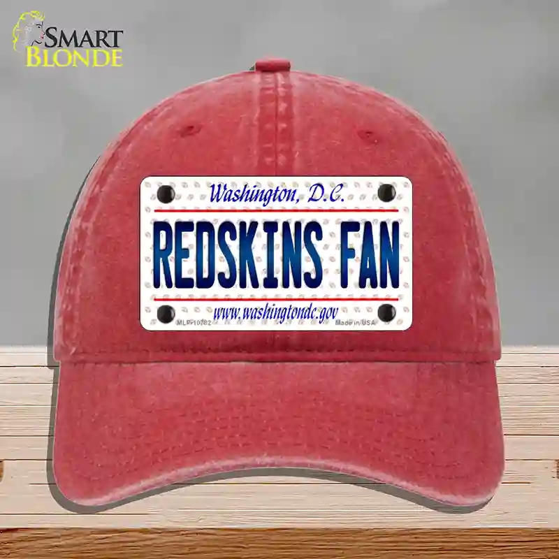HAT13-MLP-10782 Redskins Fan Washington DC Novelty License Plate Hat, Unconstructed Cotton - Red