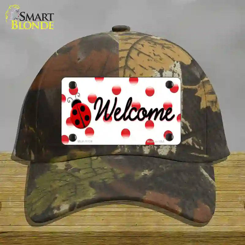 HAT06-MLP-11726 Welcome Ladybug Novelty License Plate Hat, Cotton - Camouflage