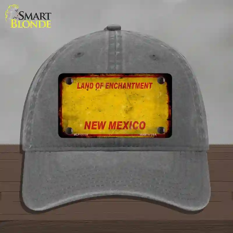 HAT08-MLP-11716   Mexico Rusty Blank Novelty License Plate Hat, Unconstructed Cotton - Charcoal