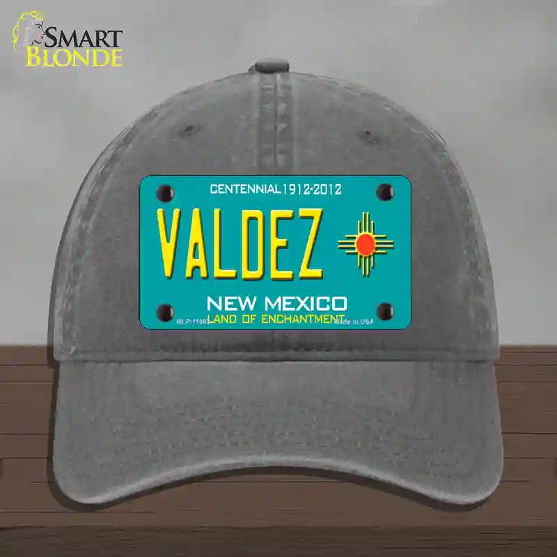HAT08-MLP-11803 Valdez   Mexico Novelty License Plate Hat, Unconstructed Cotton - Charcoal