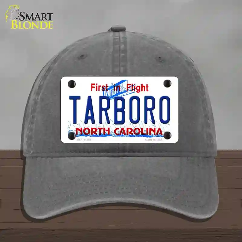 HAT08-MLP-11844 Tarboro North Carolina Novelty License Plate Hat, Unconstructed Cotton - Charcoal