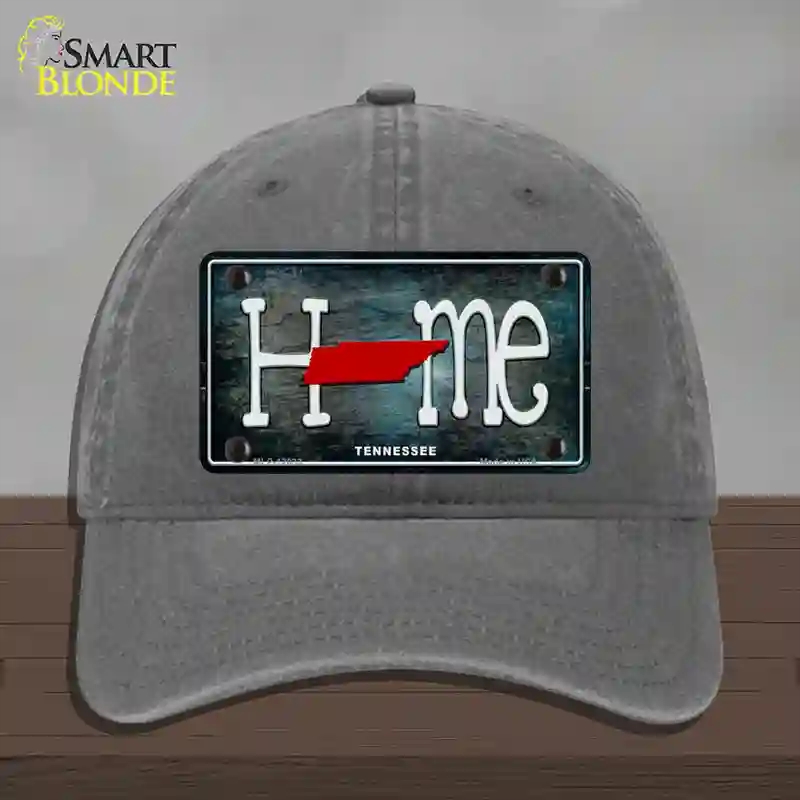 HAT08-MLP-12033 Tennessee Home State Outline Novelty License Plate Hat, Unconstructed Cotton - Charcoal