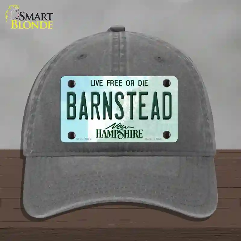 HAT08-MLP-12081 Barnstead   Hampshire State Novelty License Plate Hat, Unconstructed Cotton - Charcoal