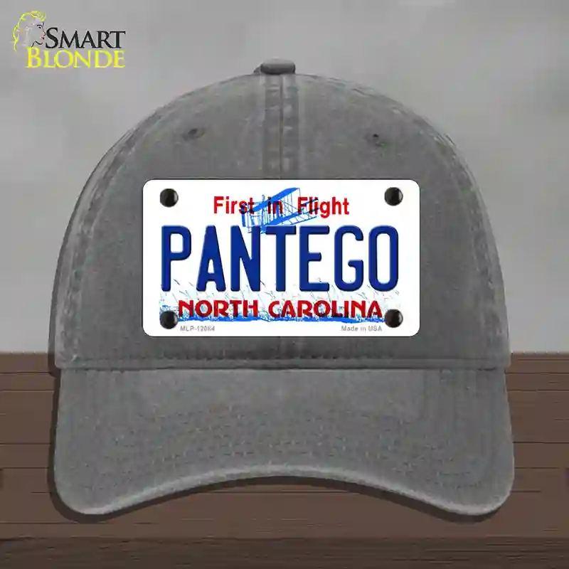 HAT08-MLP-12084 Pantego North Carolina State Novelty License Plate Hat, Unconstructed Cotton - Charcoal