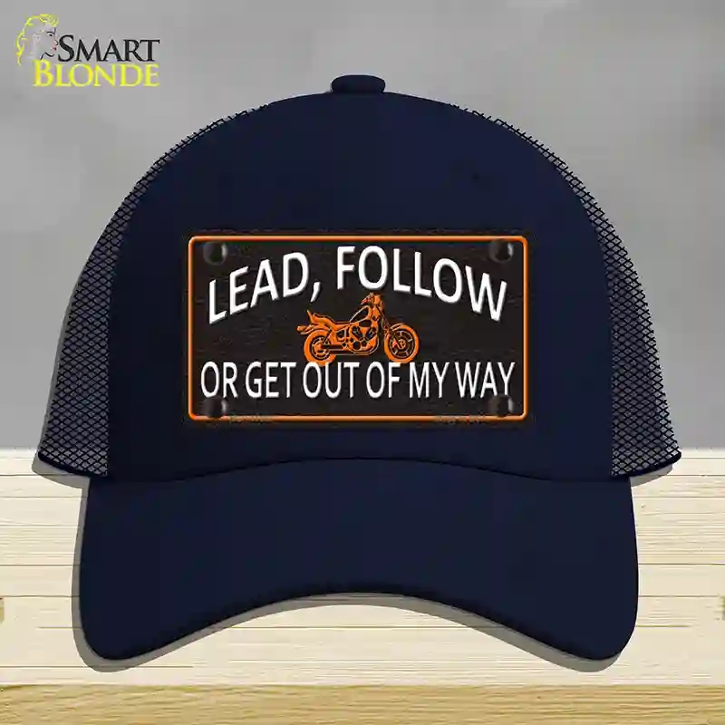 HAT16-MLP-11667 Lead Follow Novelty License Plate Hat, Mesh - Navy
