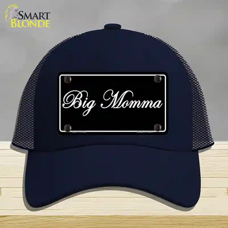 HAT16-MLP-11702 Big Momma Novelty License Plate Hat, Mesh - Navy