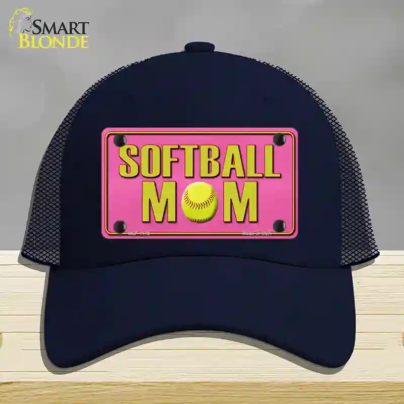 HAT16-MLP-1172 Softball Mom Novelty License Plate Hat, Mesh - Navy