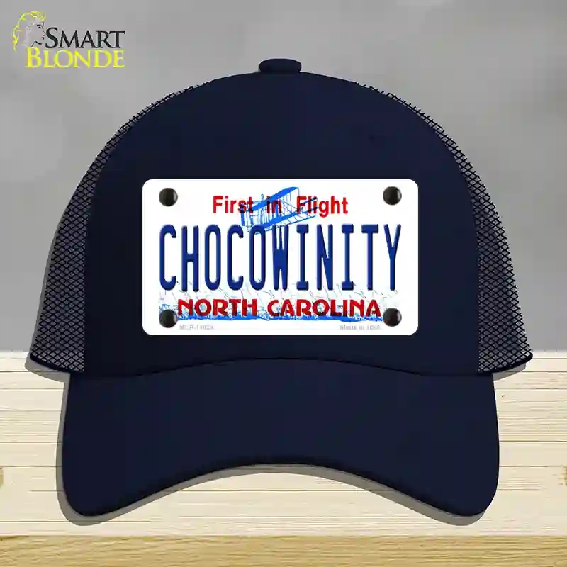 HAT16-MLP-11854 Chocowinity North Carolina Novelty License Plate Hat, Mesh - Navy