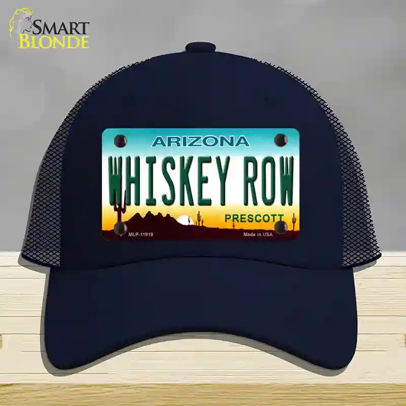HAT16-MLP-11919 Whiskey Row Arizona Novelty License Plate Hat, Mesh - Navy